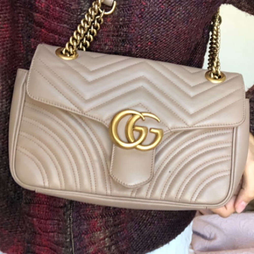 Gucci GG Marmont matelassé bag - dusty pink